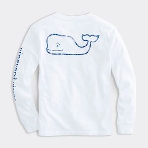 Kids' Vintage Whale Graphic Long-Sleeve Pocket Tee